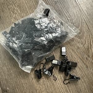 80 Pcs Black String Light Hanging Clips Curtain Hooks Party Decoration Hanger